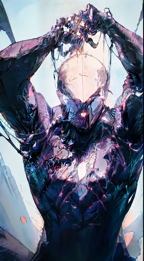 Spider Man in a black outfit with spider in the center of his chest in white, organic looking outfit, gooey testure, symbiote, cinematic scene, highly detailed, cinematic rendering, ultra photorealistic raytricing, with cinematic lighting