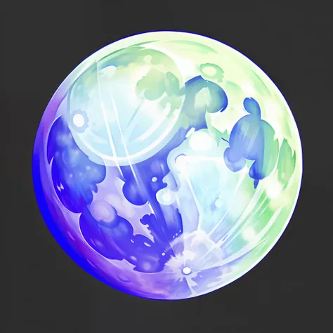 moon logo, centered, symmetrical