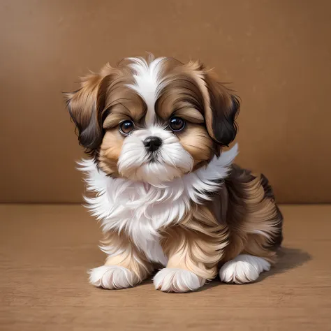 superior quality, realistic image, real dog, shih-tzu breed, light brown colored fur. --auto --s2