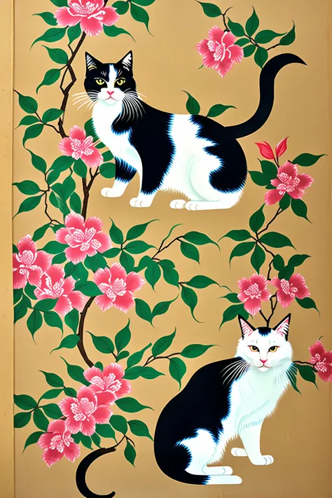 chinoiserie cat