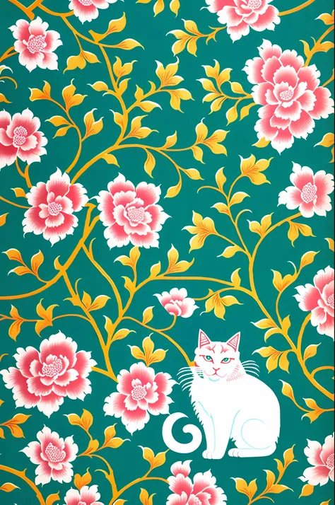 chinoiserie cat