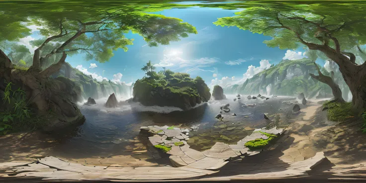 (8k, RAW photo, best quality, masterpiece:1.2),(realistic, photo-realistic:1.37),octane render,ultra high res,ultra-detailed,professional lighting,photon mapping,radiosity,physically-based rendering,ue5,((island sanctuary)),((ancient fallen kingdom)),((ref...