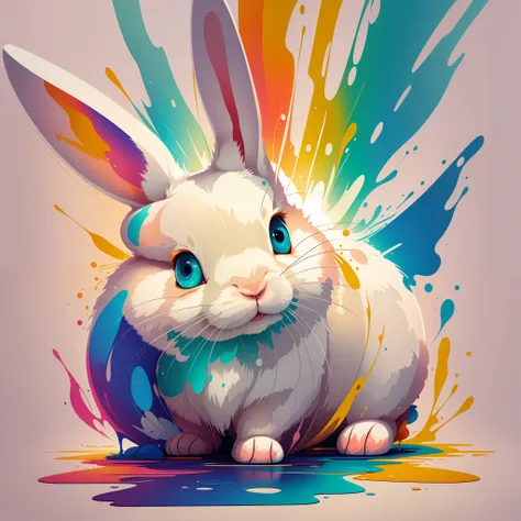 rabbit cute, portrait, backlighting, abstract, painting, ethereal, liquid, abstract, masterpiece, highly detailed, best quality,...