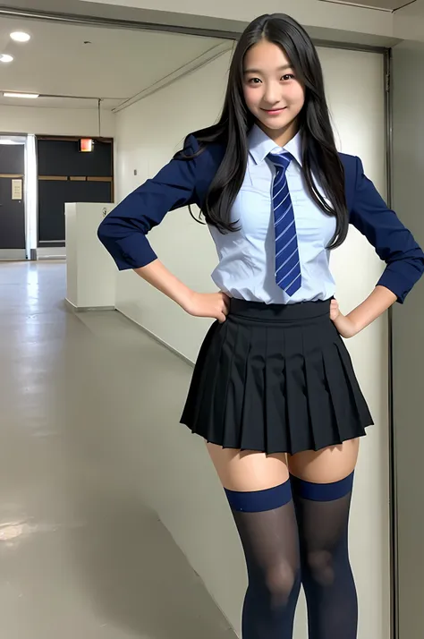 high school student, uniform, sexy, bra