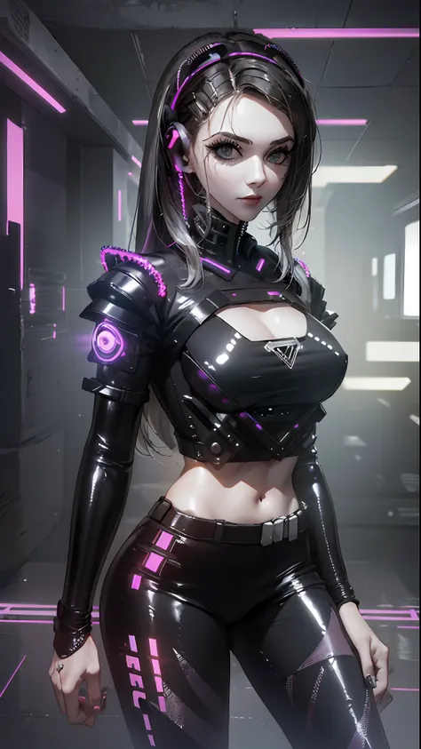 ((best quality)), ((work-before)), (highly detailed:1.3), ...... 3d, beautiful (cyberpunk:1.3) , stylish woman looking at camera...