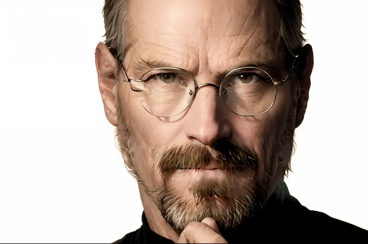 a close up of a man with glasses and a beard, steve jobs, portrait of steve jobs, steve jobs as hokage, apple, cupertino, master...