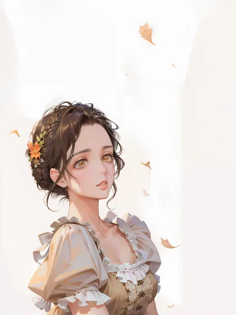 (Masterpiece, Top Quality, Best Quality, Official Art, Beauty and Aesthetics: 1.2), Very Detailed, Colorful, Most Detailed, Brunette Hair, Long Eyelashes, Brown Eyes, Floral Hair Ornament, Lolita, Bright Eyes, Dreamy, Natural Light - --auto --s2