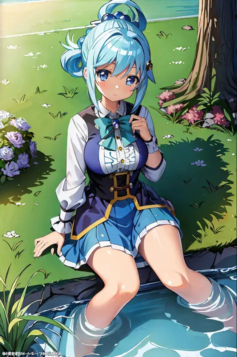 (masterpiece), (best quality), menina_aqua_konosuba, ((ultra-detailed)), (highly detailed CG illustration), (no expression),