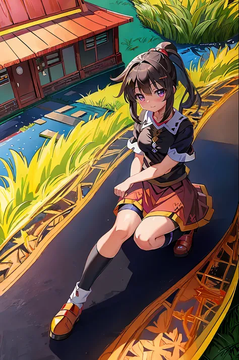 (masterpiece), (best quality), menina_megumin_konosuba, ((ultra-detailed)), (highly detailed CG illustration), (no expression),
