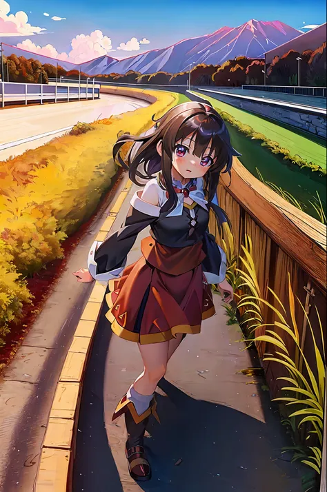 (masterpiece), (best quality), menina_megumin_konosuba, ((ultra-detailed)), (highly detailed CG illustration), (no expression),