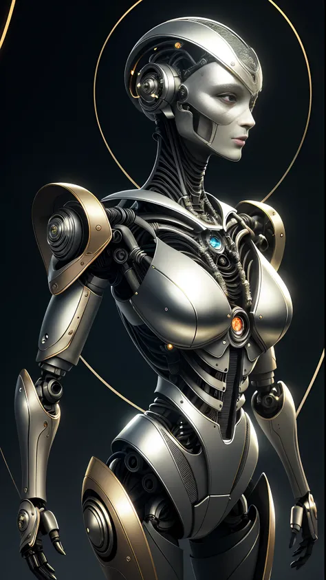 Intricate 3d rendering of highly detailed beautiful ceramic silhouette female robot face, cyborg, robotic parts, 150 mm, beautiful studio soft light, rim light, vibrant details, luxury cyberpunk, lace, surreal, anatomy , Facial Muscles, Cable Wires, Microchip, Elegant, Beautiful Background, Octane Rendering, HR Giger Style, 8k, Best Quality, Masterpiece, Illustration, Very Delicate and Beautiful, Very Detailed, CG, Uniform, Wallpaper, (fidelity, fidelity: 1.37), amazing, fine detail, masterpiece, best quality, official art, very detailed cg unity 8k wallpaper, absurd, unbelievably absurd, robot, silver helmet, full body , sit and write