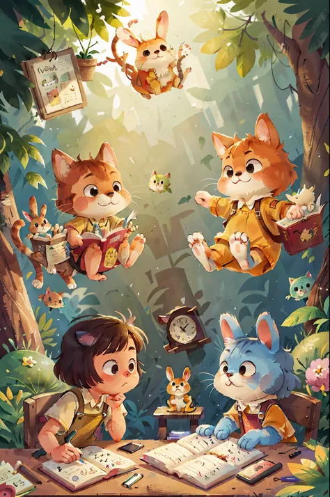 Talking cat and bouncing rabbit from the books of the Bible