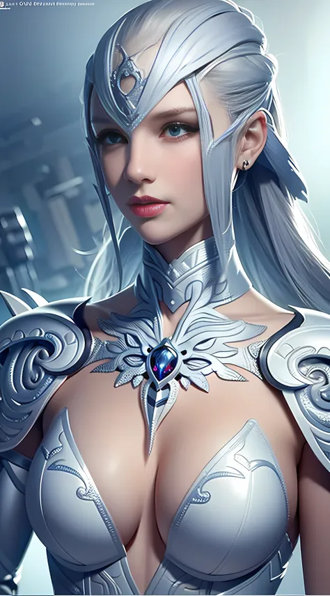 organic cyborg, white plastic, diffuse lighting, fantasy, intricate, elegant, highly detailed, lifelike, photorealistic, digital painting, artstation, illustration, concept art, smooth, sharp focus, art by John Collier and Albert Aublet and Krenz Cushart a...
