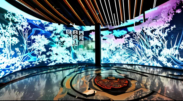 an exhibition that immerses the unique experience of chinese ink culture, it includes ink light and shadow and holographic image...