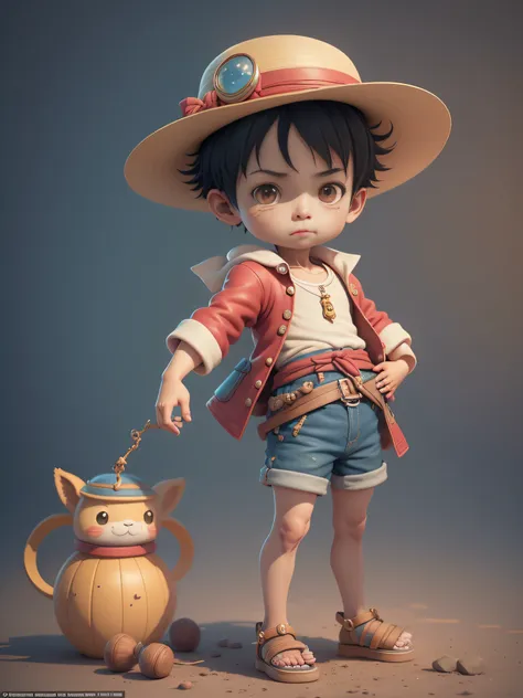 cute 3d render, cute detailed digital art, male explorer mini cute boy, cute digital painting, stylized 3d render, cute digital ...