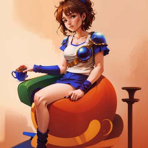 arle nadja,  sitting on a chair ,     masterpiece