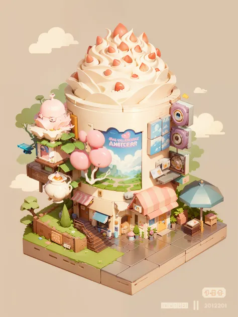 illustration restoration 3d
masterpiece, best quality, cartoon, 3d, with a cat on top, a holding milk tea cup with strawberry cr...