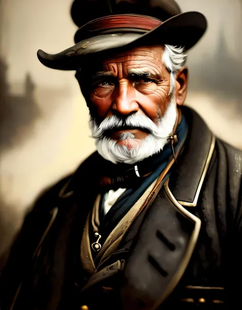 a portrait of an old coal miner in 19th century, beautiful painting with highly detailed face by greg rutkowski and magali villa...