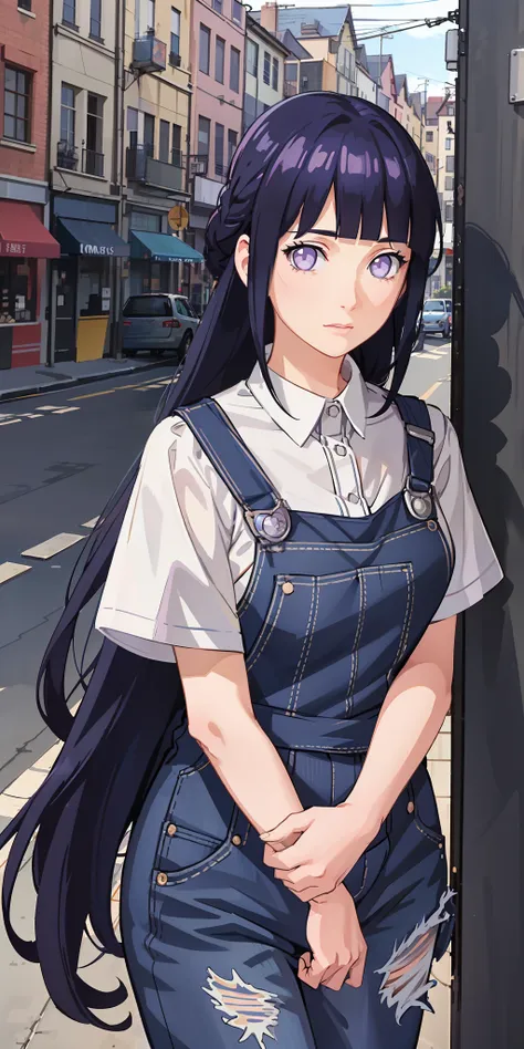 masterpiece, best quality, ultra-detailed, illustration,1girl,
long hair, dark blue hair, french braid, purple eyes, blunt bangs...