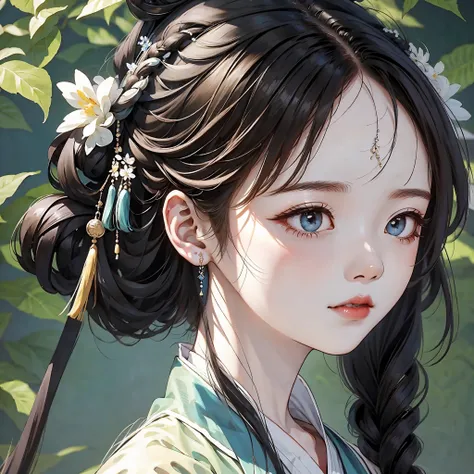 gufeng_style,1 girl,masterpiece, best quality, ultra-detailed, illustration, portrait