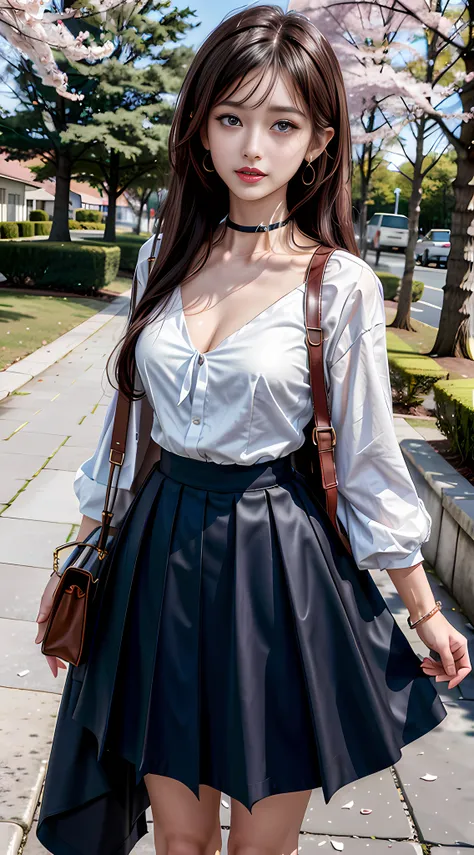 masterpiece, superb piece, full body, 1girl, bangs, black choker, black tie, black hair, blue dress, blush, bracelet, beautiful ...