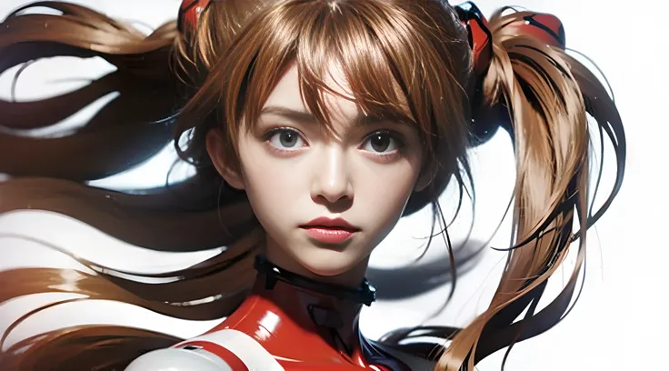 Asuka, close-up, 8K, best quality, white background