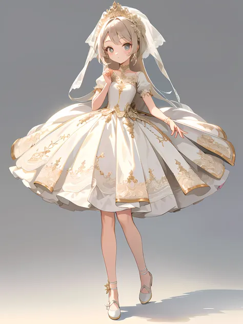 wedding_dress, (masterpiece),(best quality),(ultra-detailed), (full body:1.2),simple background,white background
1girl,chibi,cut...