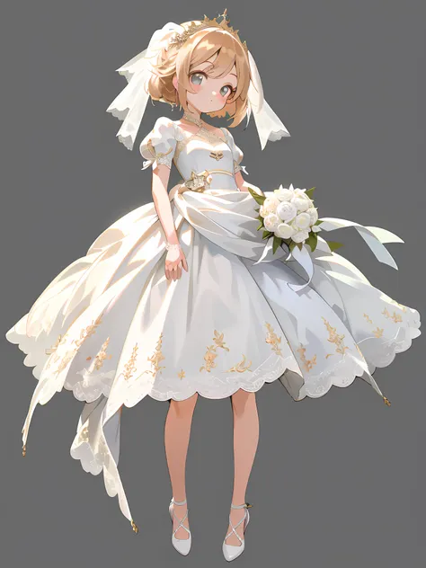 wedding_dress, (masterpiece),(best quality),(ultra-detailed), (full body:1.2),simple background,white background
1girl,chibi,cut...