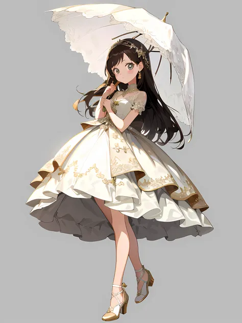 wedding_dress, (masterpiece),(best quality),(ultra-detailed), (full body:1.2),simple background,white background
1girl,chibi,cut...