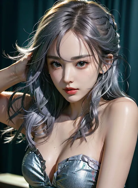 (Masterpiece: 1.7), (Best Quality: 1.7), (Ultra High Resolution: 1.4), (Photorealistic: 1.4), (Real: 1.4), (Ultra Detail: 1.4), (Real Skin Texture: 1.4), (Detail Skin: 1.4), (Beautiful Detailed Eyes: 1.4), (Raw Photo: 1.3),
1 girl, silver hair, shiny skin,...