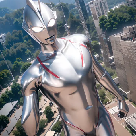 (masterpiece, superb quality, super delicate, high resolution), male focus, (((new ultraman))), ((no muscles))), (his head is ta...