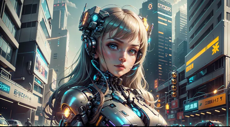 there is a woman in a futuristic suit posing for a picture, cute cyborg girl, beutiful girl cyborg, girl in mecha cyber armor, c...