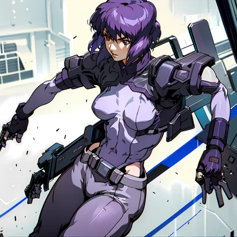 motoko_kusanagi, sac_2045, perfect body, abdomen, small breasts, anime