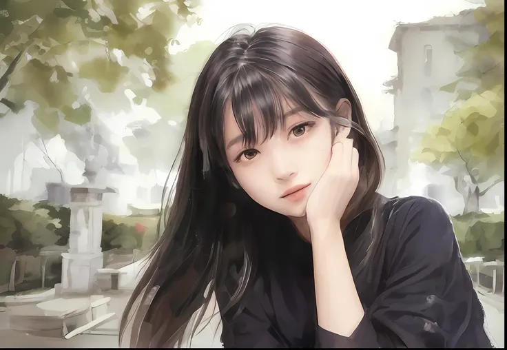 Masterpiece, real: 1.4), (very complex: 1.2), (upper body: 1.2), (from the front: 1.3), very neat dress and shoulders visible, long hair, chest, hotel, looking at the viewer, the expression is a little embarrassing, a Japan person about 26 years old, about...