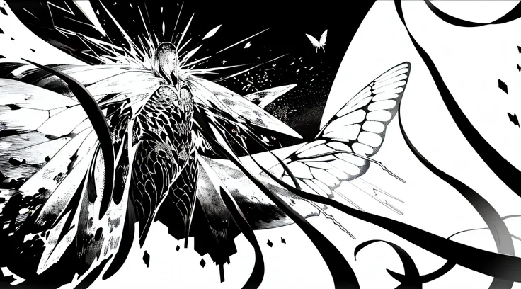 The setting transforms into a colossal cocoon, radiating a soft and ethereal glow. The cocoon shimmers and trembles before it bursts open, revealing Vitor Fadul gracefully emerging as a majestic butterfly. The explosion echoes the primordial creation, sign...