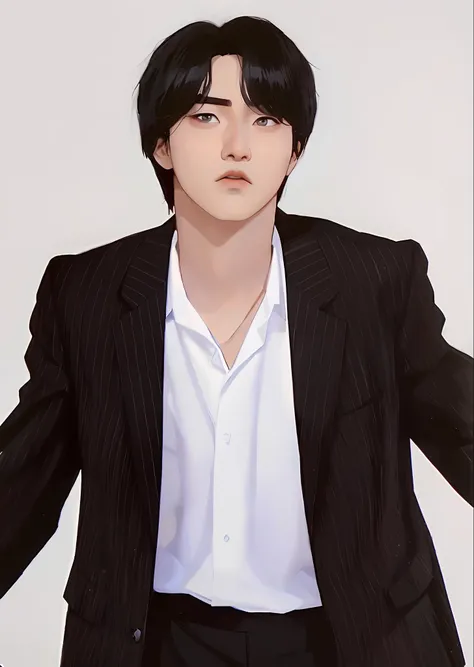 arafed man in a suit and white shirt posing for a picture, jung jaehyun, he is wearing a suit, hyung tae, kim doyoung, taejune kim, leaked image, jinyoung shin, black haired yoongi, official photos, jungkook, taken in the early 2020s, yanjun chengt, offici...