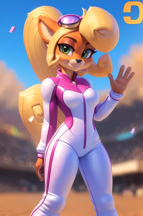 [coco bandicoot], [uploaded to e621.net; (pixelsketcher), (wamudraws)], ((masterpiece)), ((solo portrait)), ((cowboy shot)), ((f...