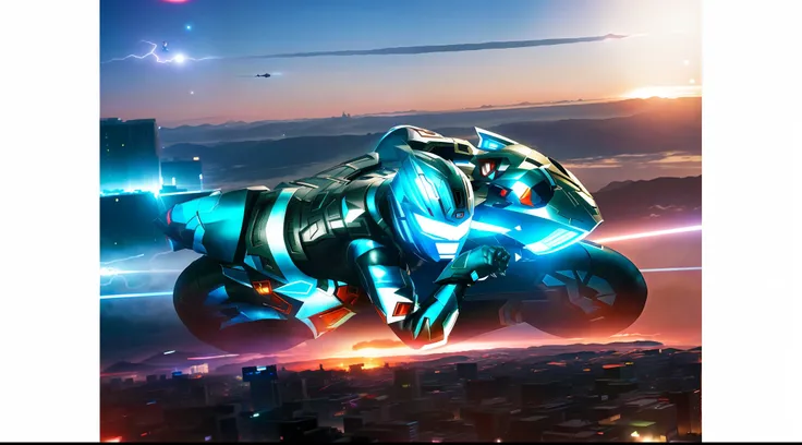 Ultraman, Giant Hero, [Green:Black:15], VEGA Meteor Shower, Buildings, (Full Body), Cinematic Lighting, High Detail, HDR, Realistic, ((Detailed Background)))), Perfect Anatomy, (Combat Pose),