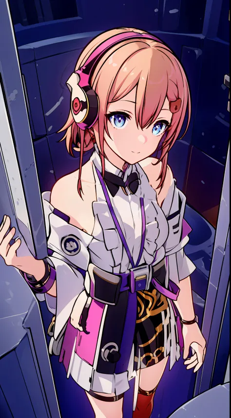 (Top view), Dynamic angle, Ultra detailed, Illustration, Close up, Straight Straight, 1 Girl,
((souryuu Asuka Lanley, interface headphones, red tights: 1.4, blonde)), her eyes shine like dreamy stars, (glowing eyes: 1.233), (beautiful and delicate eyes: 1...