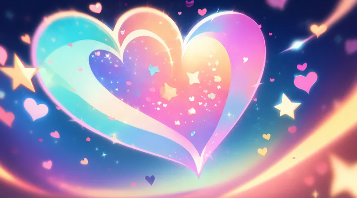 Twinkle heart, draw a beautiful heart, beautiful heart, exciting heart, wink, cute art, spiritual