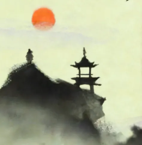 A man and a woman watch the sunset