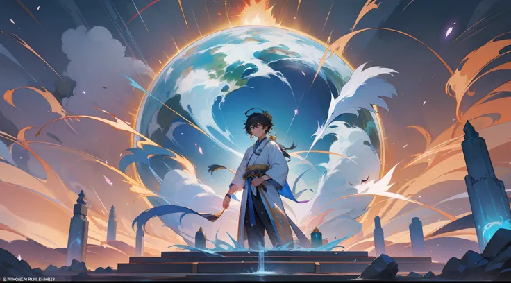 in the end, li tianyu and his companions successfully reconnected the source of energy of the earth with the fountain of spiritu...