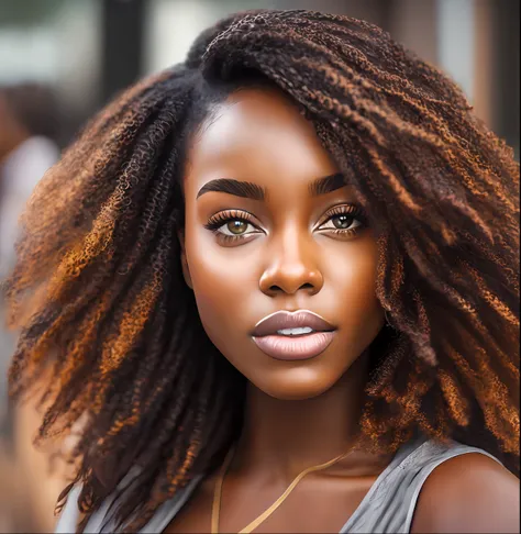 taken with iphone camera break selfie medium shot of a beautiful young woman, brown skin, break (ombre: 1.3) curly hair break fi...