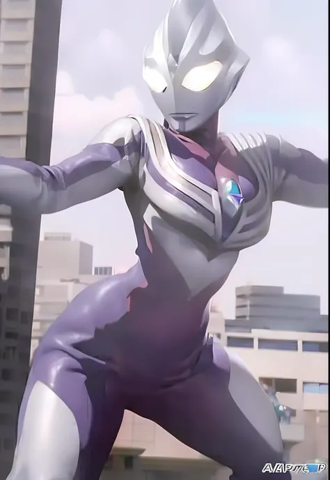 a close up of a person in a purple and white suit, anime cgi style, anime cgi, perfect dynamic pose, thicc, tokusatsu suit vapor...