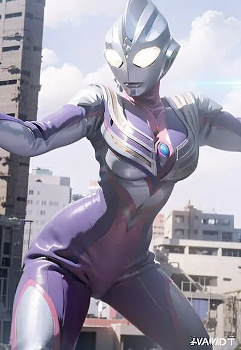 a close up of a person in a purple and white suit, anime cgi style, anime cgi, perfect dynamic pose, thicc, tokusatsu suit vapor...