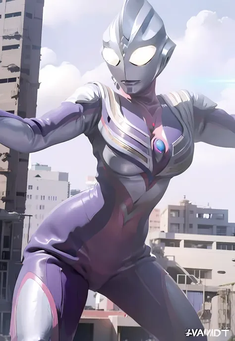 a close up of a person in a purple and white suit, anime cgi style, anime cgi, perfect dynamic pose, thicc, tokusatsu suit vapor...