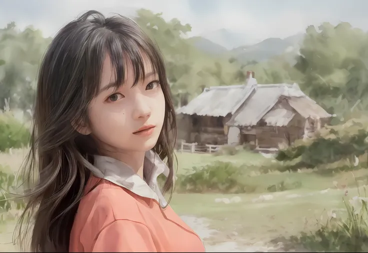 Masterpiece, real: 1.4), (Very complex: 1.2), (upper body: 1.2), (from the front: 1.3), summer image, very neat dress and shoulders visible, hair (shortcut), chest, hotel, look at the viewer, the expression is bright, Japan about 23 years old, about 155 cm...