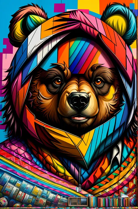 (bear), Eduardo Kobra padding ,wall PORTRAIT geometric multidimensional, art, chibi,
yang08k, beautiful, colorful,
masterpieces, top quality, best quality, official art, beautiful and aesthetic,