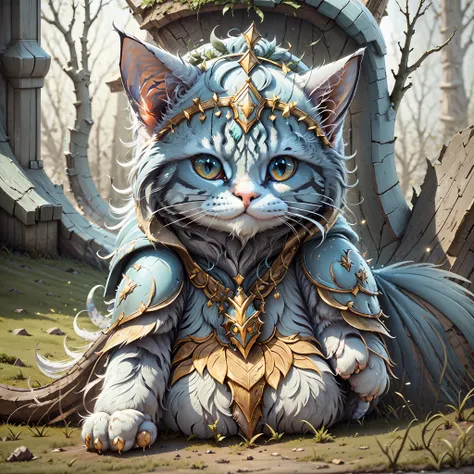 paladin cat, cute detailed digital art, adorable digital painting, matte fantasy painting, cute, realistic fantasy illustration,...