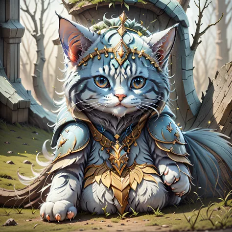 paladin cat, cute detailed digital art, adorable digital painting, matte fantasy painting, cute, realistic fantasy illustration,...